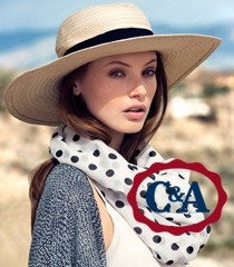 Микс летних шляп и шарфов C&A