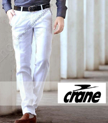  Crane белые мужские штаны